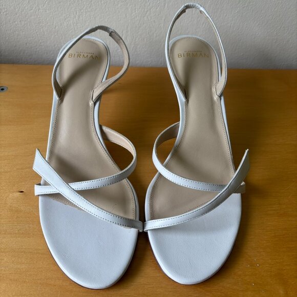 Alexandre Birman 60MM ​Leather Slingback Strappy Sandal in White - Picture 3 of 7